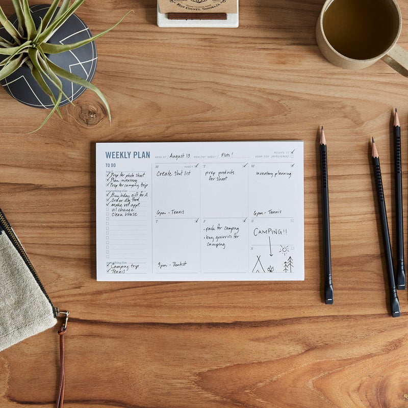 Two Tumbleweeds Weekly Planner Pad - Undated 6x9" Weekly To-Do List Notepad with Calendar and Task List, Perfect Desk Organizer for School & Work | 50 Tear Off Sheets - Image 5